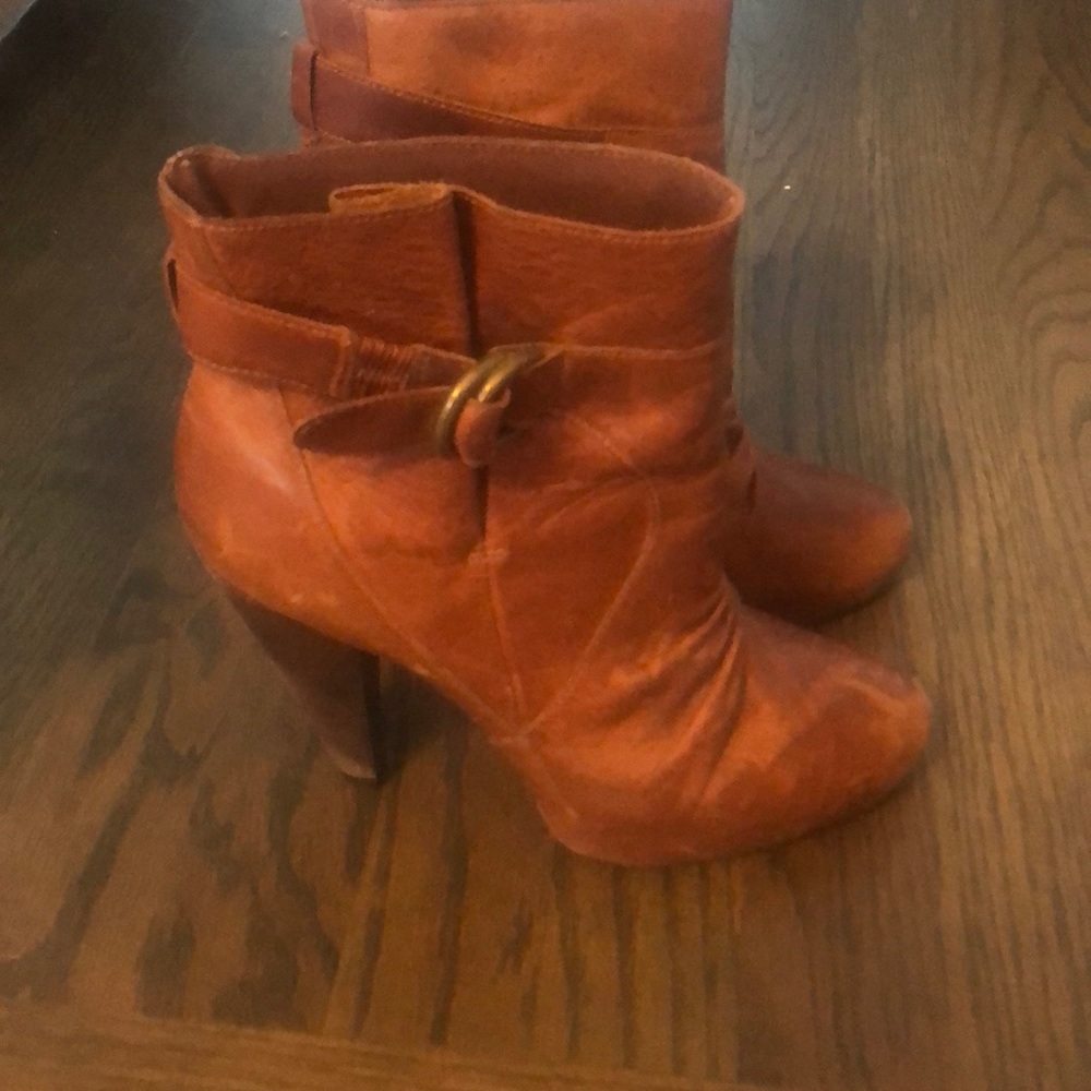 Steve Madden Orange Ankle Boots